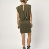 Dante6 - Lynton Twisted Drapey Top Utility Green